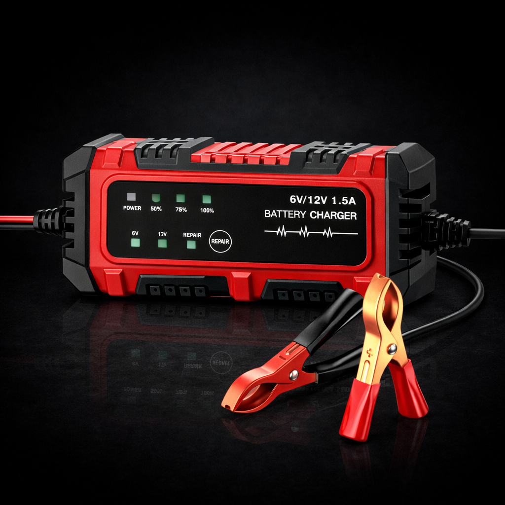 Nabíjačka autobatérie 1.5A - 6V / 12V