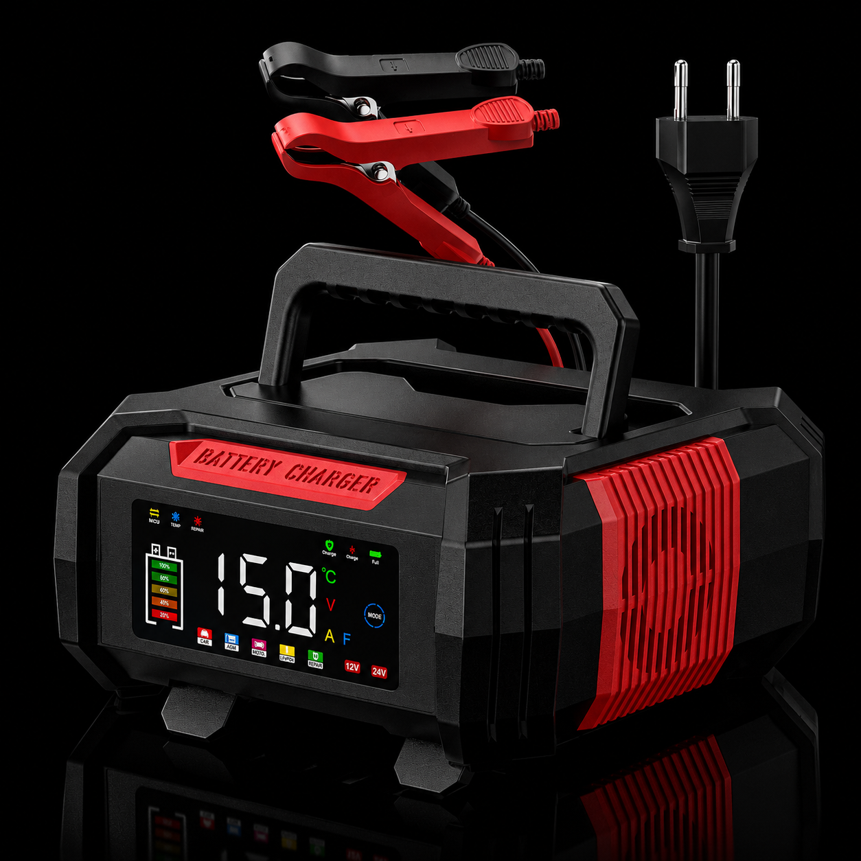Inteligentná nabíjačka autobatérií 12V / 24V 15A