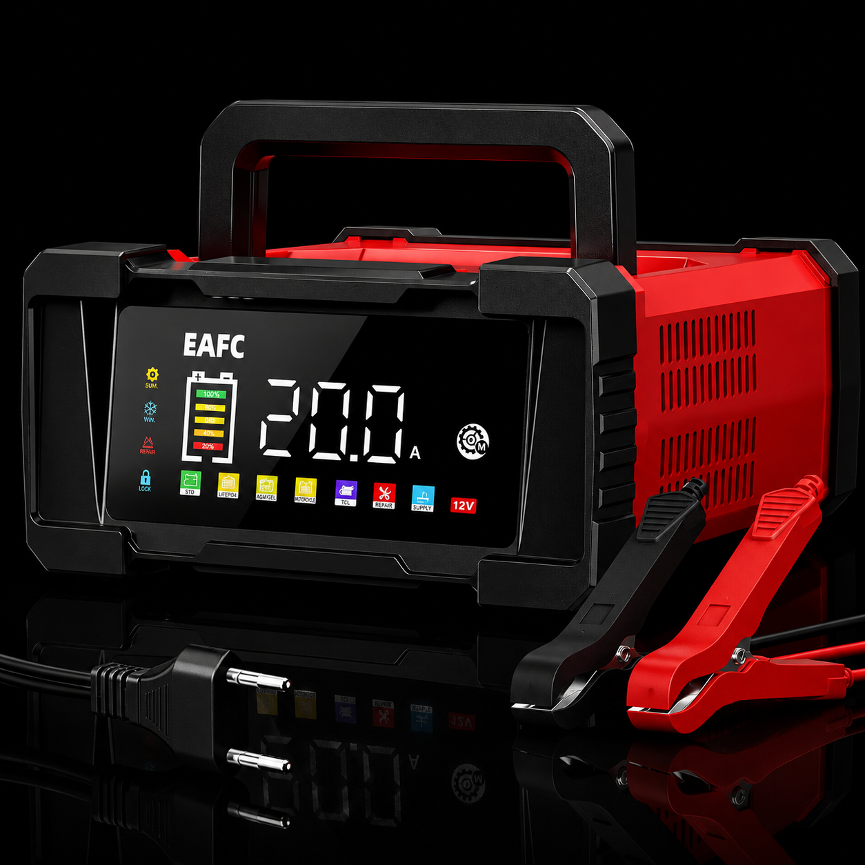 Výkonná nabíjačka autobatérie 20A 12V / 10A 24V