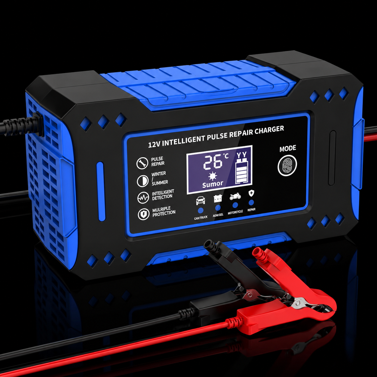 Inteligentná nabíjačka autobatérie 12V 6A Pulse Repair