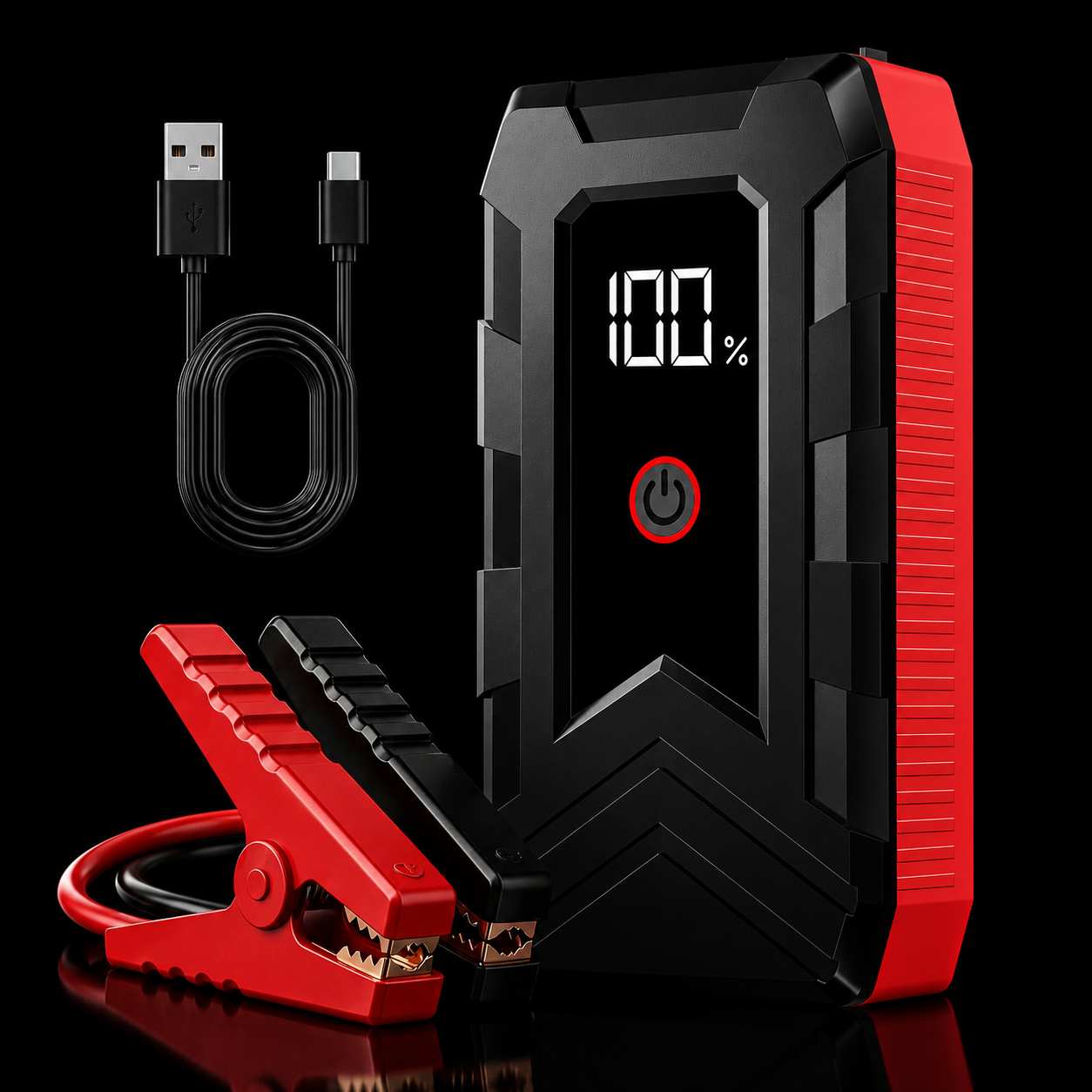 Štartovací booster 12V s LED displejom a Power Bank