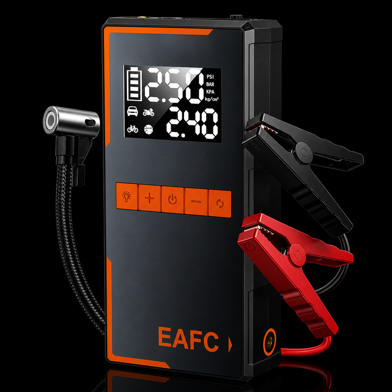 Štartovací booster 12V s kompresorom 2v1 a Power Bank